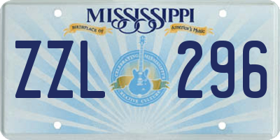 MS license plate ZZL296