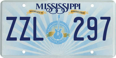 MS license plate ZZL297
