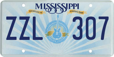 MS license plate ZZL307