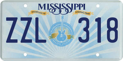 MS license plate ZZL318