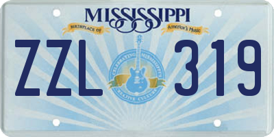 MS license plate ZZL319
