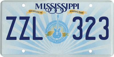 MS license plate ZZL323
