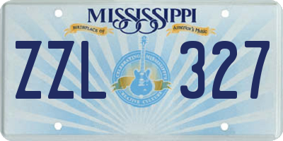 MS license plate ZZL327