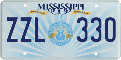 MS license plate ZZL330