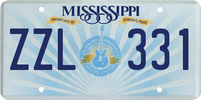 MS license plate ZZL331