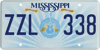 MS license plate ZZL338