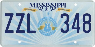 MS license plate ZZL348