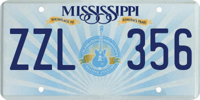 MS license plate ZZL356