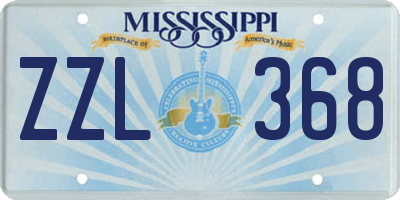 MS license plate ZZL368