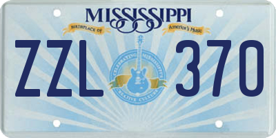 MS license plate ZZL370