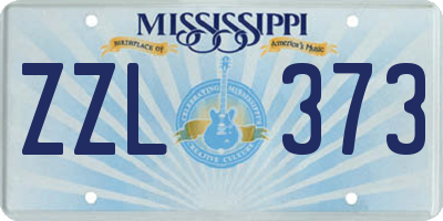MS license plate ZZL373