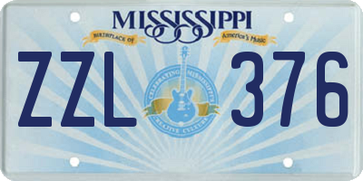 MS license plate ZZL376