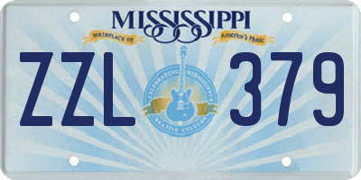 MS license plate ZZL379