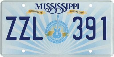 MS license plate ZZL391