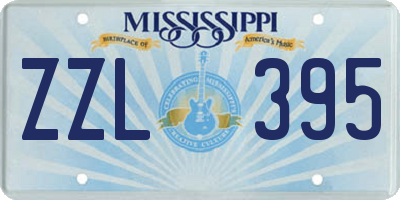 MS license plate ZZL395