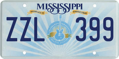 MS license plate ZZL399