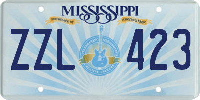 MS license plate ZZL423