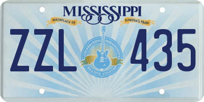 MS license plate ZZL435