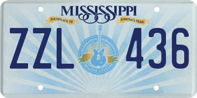 MS license plate ZZL436