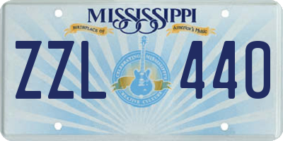 MS license plate ZZL440