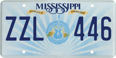 MS license plate ZZL446