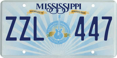 MS license plate ZZL447