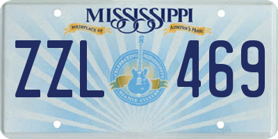 MS license plate ZZL469