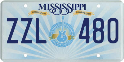 MS license plate ZZL480