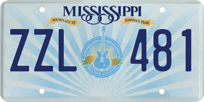 MS license plate ZZL481