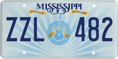 MS license plate ZZL482