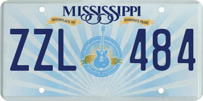 MS license plate ZZL484