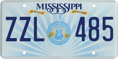 MS license plate ZZL485