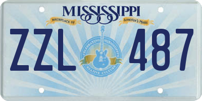 MS license plate ZZL487