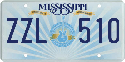 MS license plate ZZL510