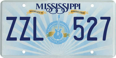 MS license plate ZZL527