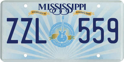 MS license plate ZZL559