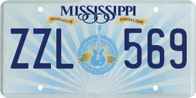 MS license plate ZZL569