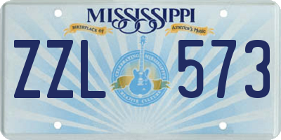 MS license plate ZZL573