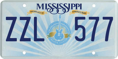 MS license plate ZZL577