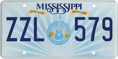 MS license plate ZZL579