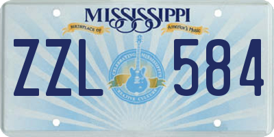 MS license plate ZZL584
