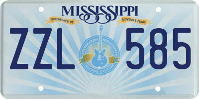 MS license plate ZZL585