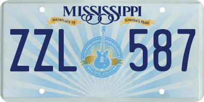 MS license plate ZZL587