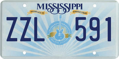 MS license plate ZZL591