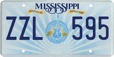 MS license plate ZZL595