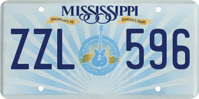 MS license plate ZZL596