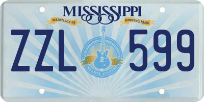 MS license plate ZZL599