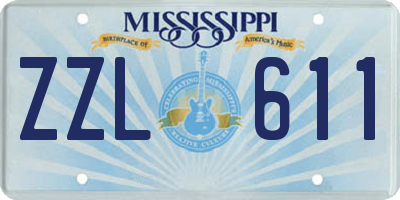 MS license plate ZZL611