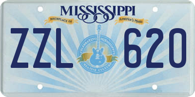 MS license plate ZZL620
