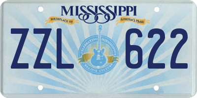 MS license plate ZZL622
